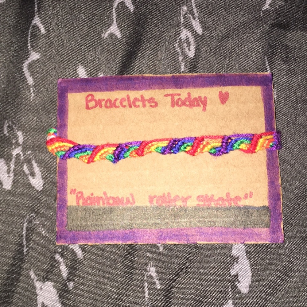 This is a roller skate styled bracelet.